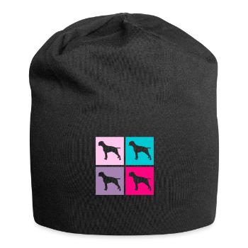 Deutscher Boxer Retro Hund Hundehalter Geschenk - Jersey-Beanie - Schwarz - Vorne