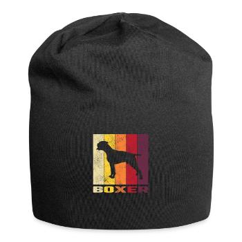 Boxer Hund Hunde Retro Hundesport Geschenk - Jersey-Beanie - Schwarz - Vorne