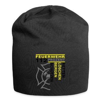Feuerwehr 112 Retten Löschen Bergen Schützen - Jersey-Beanie - Schwarz - Vorne