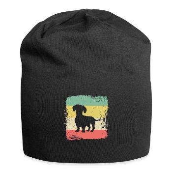 Cadeau rétro de teckel de teckel de teckel de teckel - Bonnet en jersey - noir - Devant