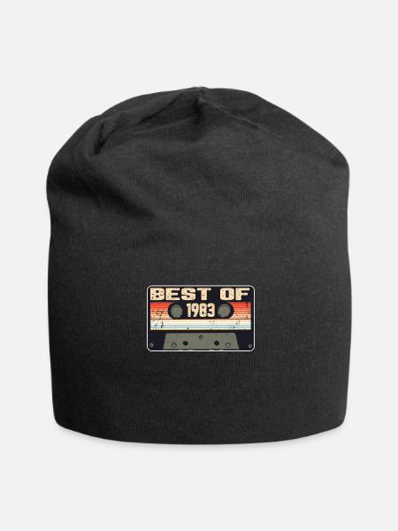 Vintage 1983 Geburtstag Retro Kassette Geschenk - Jersey-Beanie - Schwarz