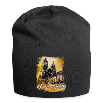 Magdeburg - Jersey-Beanie - Schwarz - Vorne