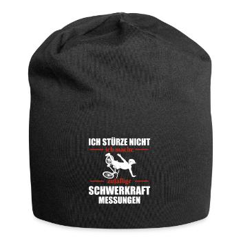 Mountainbike Mountainbiken Mountainbiker Downhill - Jersey-Beanie - Schwarz - Vorne
