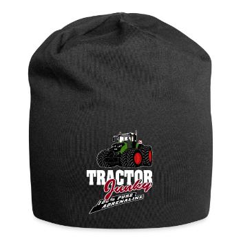 Traktor - Schlepper - Landwirt - Bauer - Jersey-Beanie - Schwarz - Vorne