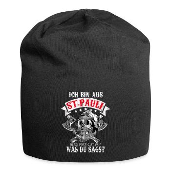 St.Pauli Reeperbahn Hamburg Sankt Paulianer - Jersey-Beanie - Schwarz - Vorne