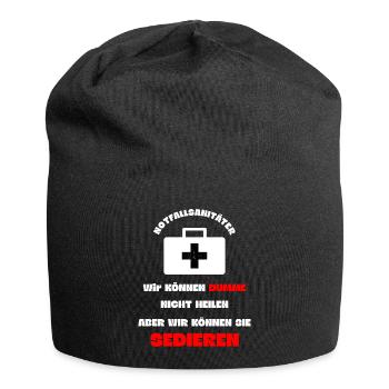 Rettungsdienst Notfallsanitäter Dumme Sedieren - Jersey-Beanie - Schwarz - Vorne