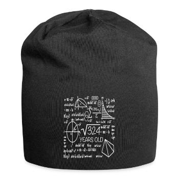18th birthday math school kids gift - Jersey Beanie - black - Front