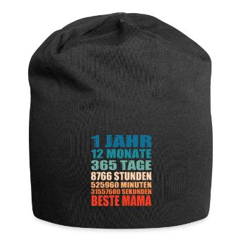 1 Jahre Beste Mama Spruch Muttertag Geschenk - Jersey-Beanie - Schwarz - Vorne
