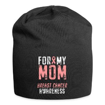 Ruban de maman de conscience de cancer du sein - Bonnet en jersey - noir - Devant