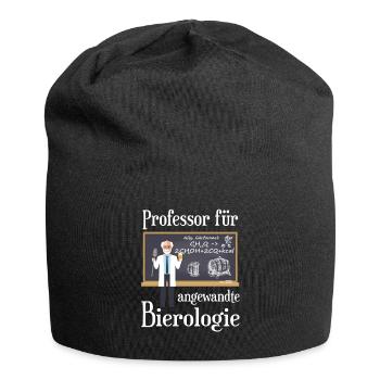 Professor für Bierologie Bierbrauer Craft Beer - Jersey-Beanie - Schwarz - Vorne