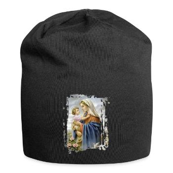 Holly Mary Maria Madonna Mariana Jungfrau Maria - Jersey-Beanie - Schwarz - Vorne