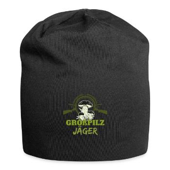 Pilze sammeln Schwammerl suchen | für Pilzsammler - Jersey-Beanie - Schwarz - Vorne