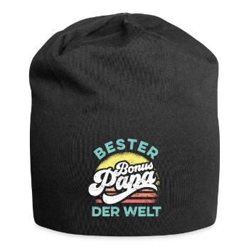 Bester Bonus Papa der Welt Vintage Stiefvater - Jersey-Beanie - Schwarz - Vorne