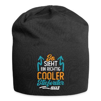 So sieht ein richtig cooler Stiefvater aus - Jersey-Beanie - Schwarz - Vorne