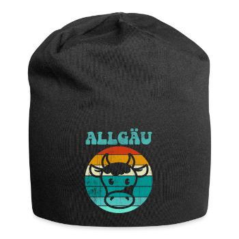 Allgäu Kuh - Jersey-Beanie - Schwarz - Vorne