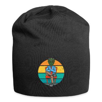 Reptiloid Echsenmensch Außerirdische Verschwörung - Jersey-Beanie - Schwarz - Vorne