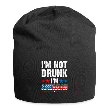 I'm not drunk, I'm American - Jersey Beanie - black - Front