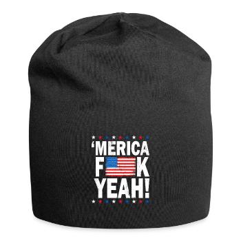 Amerika Fuck yeah - Jersey-Beanie - Schwarz - Vorne