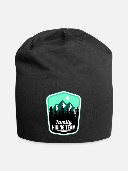 Family Hiking Team Wanderurlaub mit der Familie - Jersey-Beanie - Schwarz