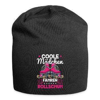 Rollschuhfahren Coole Mädchen fahren Rollschuh - Jersey-Beanie - Schwarz - Vorne