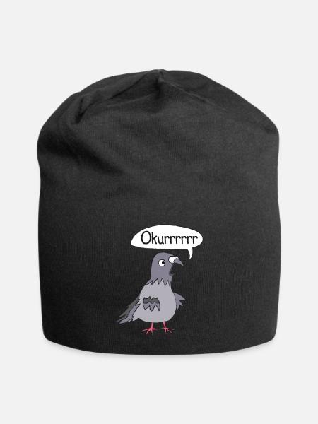 Lustiges Tauben Vogel Taubenzucht - Jersey-Beanie - Schwarz