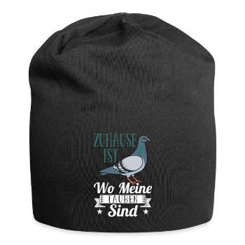 Zuhause ist wo meine Tauben sind taube taubenzucht - Jersey-Beanie - Schwarz - Vorne