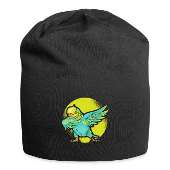 Perruche dabbing oiseau Nymphenssittich - Bonnet en jersey - noir - Devant