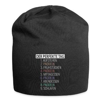 Der Perfekte Tag Paddeln - Jersey-Beanie - Schwarz - Vorne