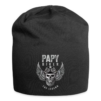 Papy biker motard cadeau drôle moto papi - Bonnet en jersey - noir - Devant