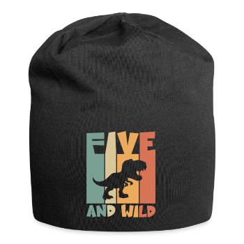 5 birthday Dino 5 years children's birthday - Jersey Beanie - black - Front