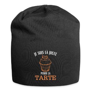 Je suis là juste pour la tarte - Bonnet en jersey - noir - Devant