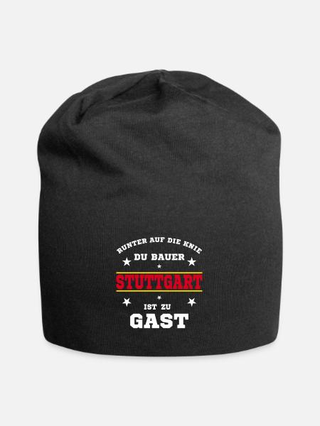 Stuttgart Fussball Fan Stadion - Jersey-Beanie - Schwarz