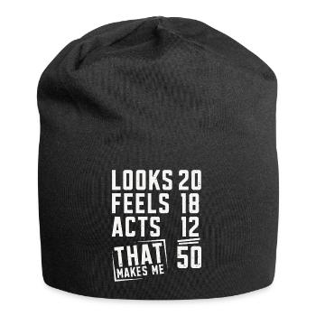 50Ème anniversaire 50 ans anniversaire disant cadeau - Bonnet en jersey - noir - Devant