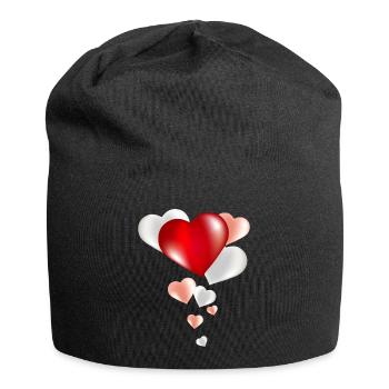 pot-pourri ballon lumineux du cœur - Bonnet en jersey - noir - Devant