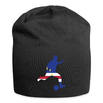 Thé de football du Cap-Vert - Bonnet en jersey - noir - Devant