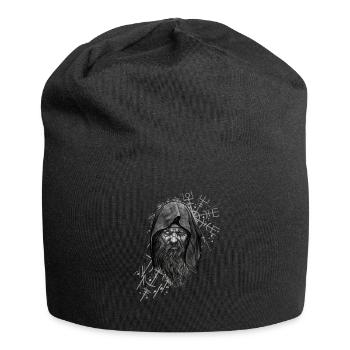Vegvisir Odin mit Hugin und Munin - Wikinger - Jersey-Beanie - Schwarz - Vorne