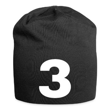 Zahl 3 Tshirt - Jersey-Beanie - Schwarz - Vorne