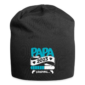 Papa Loading 2023 | Werdender Papa Vater - Jersey-Beanie - Schwarz - Vorne