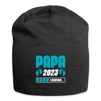 Papa Loading 2023 | Werdender Papa Vater - Jersey-Beanie - Schwarz - Vorne