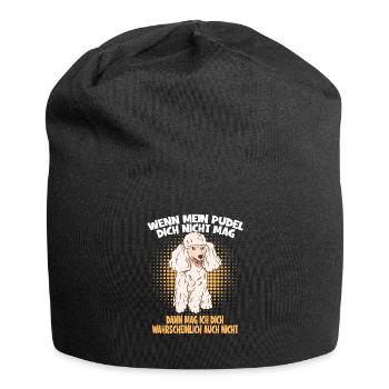 Hunde Pudel Design für Hundeliebhaber - Jersey-Beanie - Schwarz - Vorne