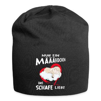 schaf määädchen das schafe mag schafgirl - Jersey-Beanie - Schwarz - Vorne