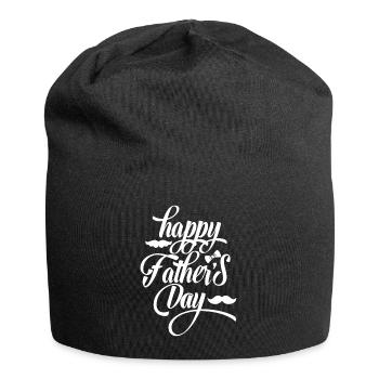 HAPPY FATHERS DAY WHITE - Jersey Beanie - black - Front