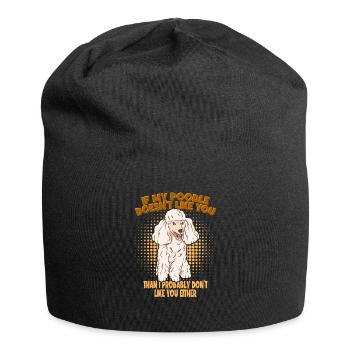 Dog Poodle Design for Dog Lovers - Jersey Beanie - black - Front