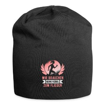Laufen Marathon Läuferin Laufsport - Jersey-Beanie - Schwarz - Vorne