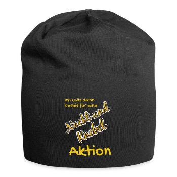 Nackt und Knebel Aktion - Jersey-Beanie - Schwarz - Vorne