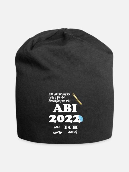 Abitur Abi 2022 Gymnasium Abschluss Abifeier - Jersey-Beanie - Schwarz