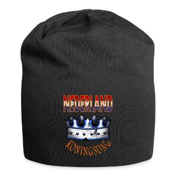 Koningsdag feiern Niederlande Holland Geschenkidee - Jersey-Beanie - Schwarz - Vorne