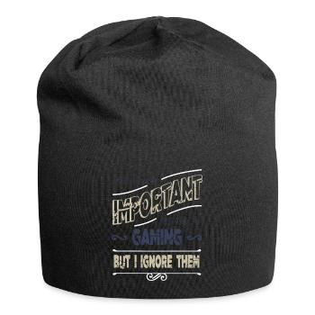 card games gaming don't always play video games - Jersey Beanie - black - Front