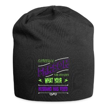 love gift idea electrician humor present idea - Jersey Beanie - black - Front