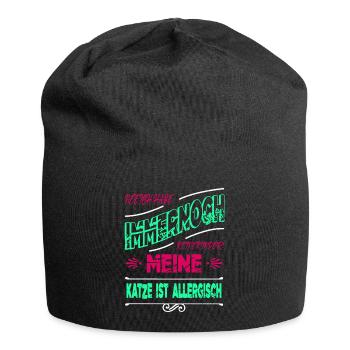 witzig spruch seekatze bday perserkatze lustig - Jersey-Beanie - Schwarz - Vorne